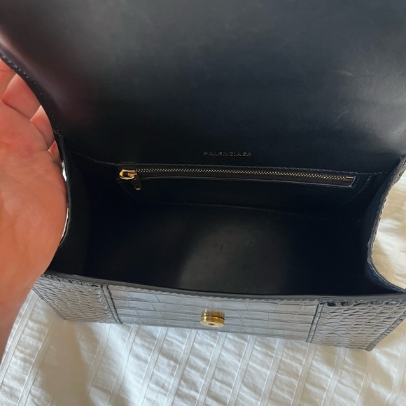 Balenciaga Hourglass Small Crocodile Embossed Leather Bag - Picture 9 of 16